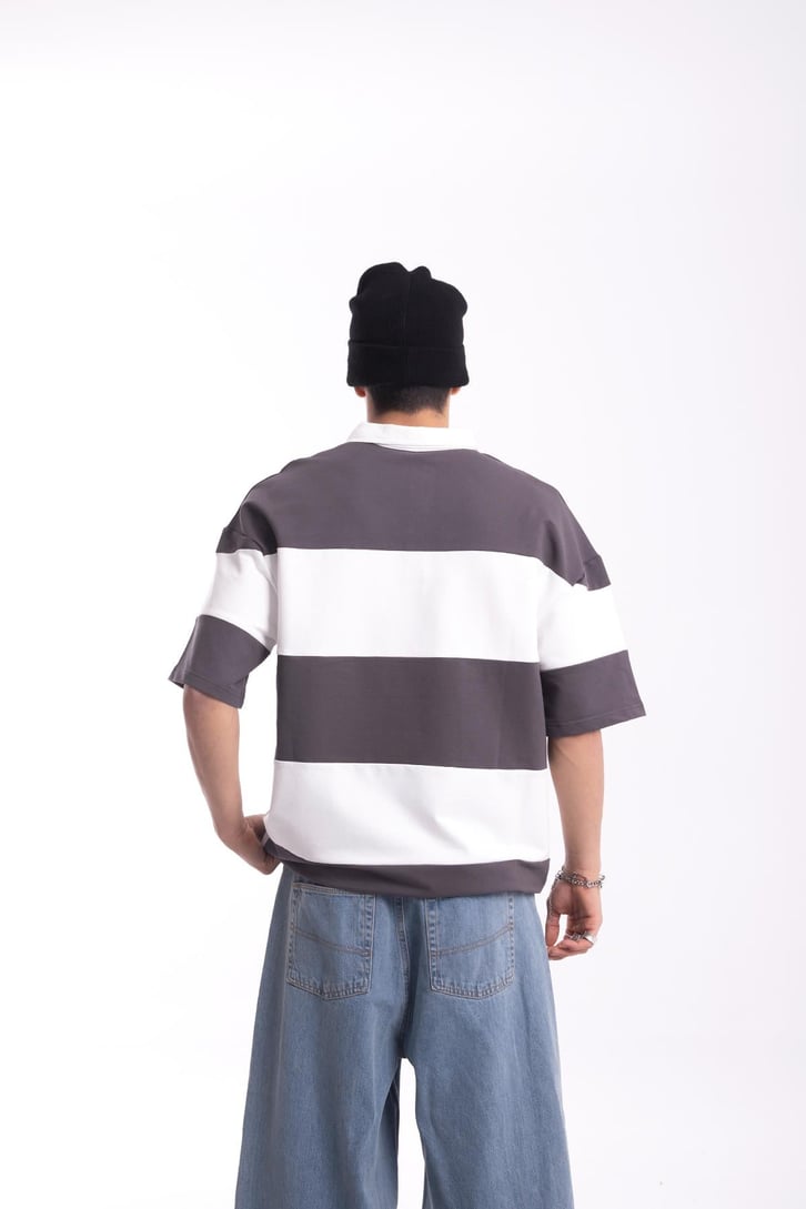 Çizgili  Polo Yaka Tshirt