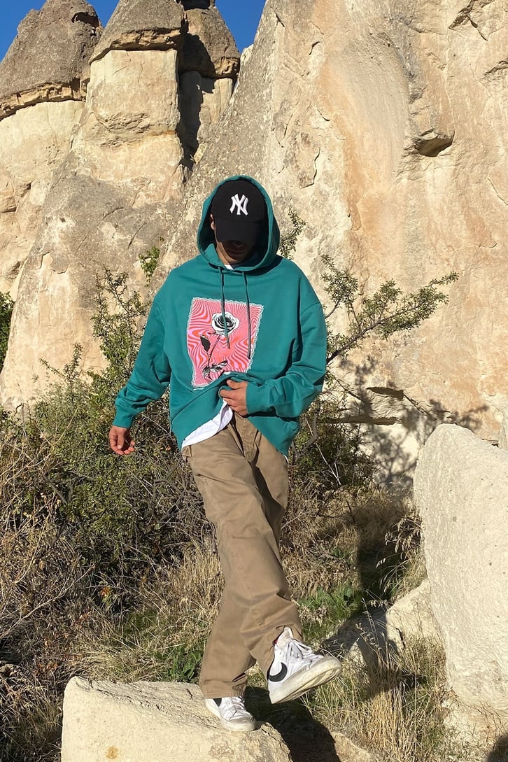 Cllusion Chest Printed Oversize Premium Sweatshirt