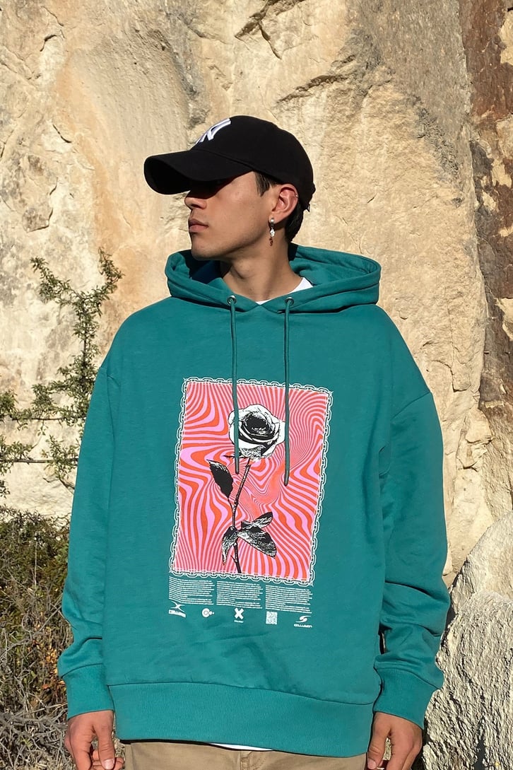 Cllusion Chest Printed Oversize Premium Sweatshirt