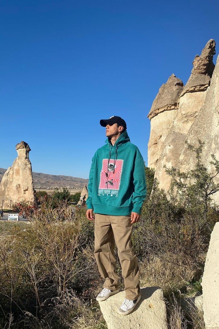 Cllusion Chest Printed Oversize Premium Sweatshirt