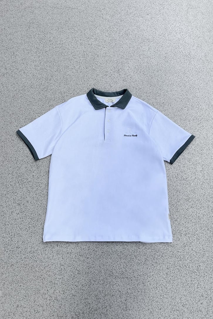 Club 1984 Nakışlı Beyaz Polo Yaka Tişört