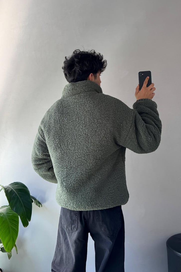 Çok Cepli Peluş Ceket