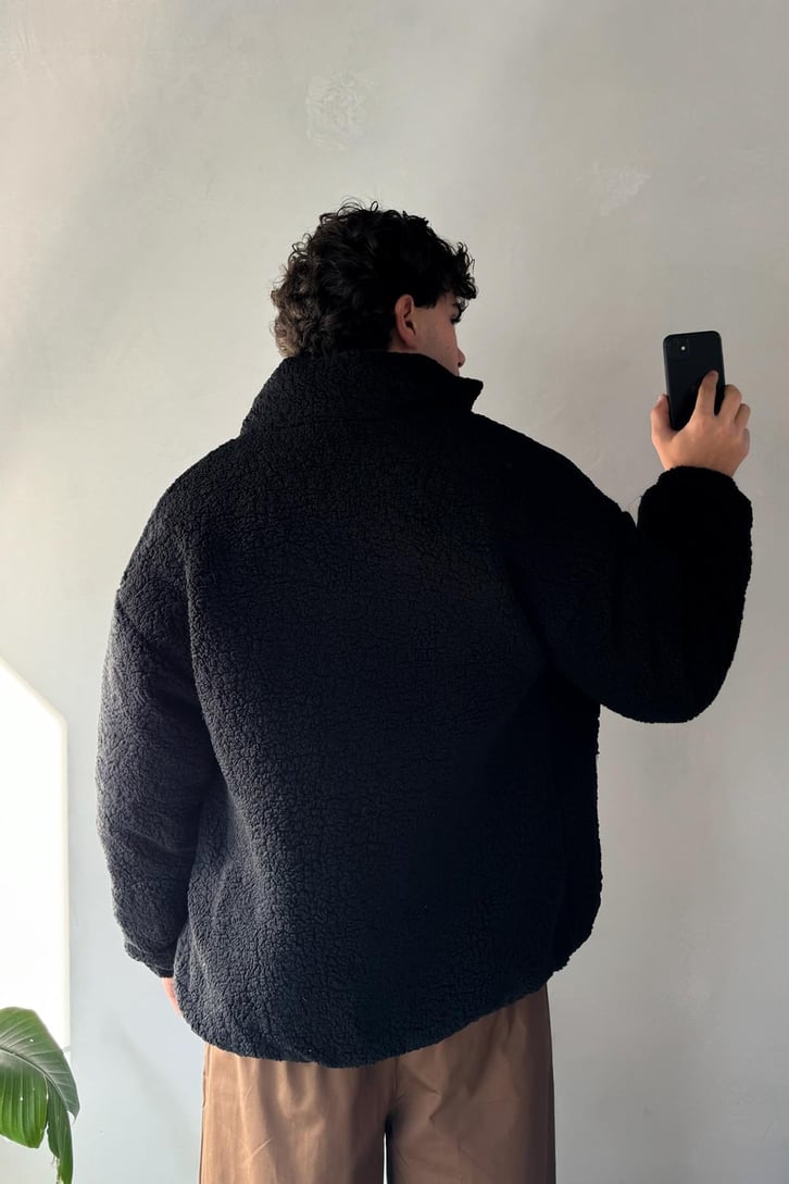 Çok Cepli Peluş Ceket