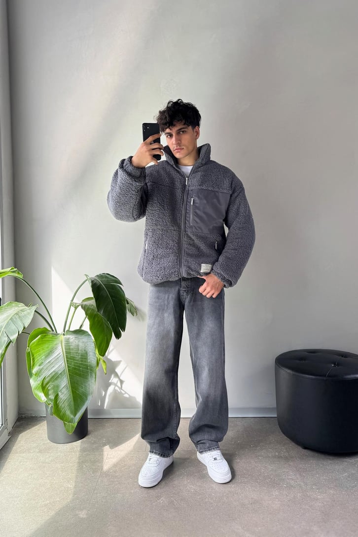 Çok Cepli Peluş Ceket