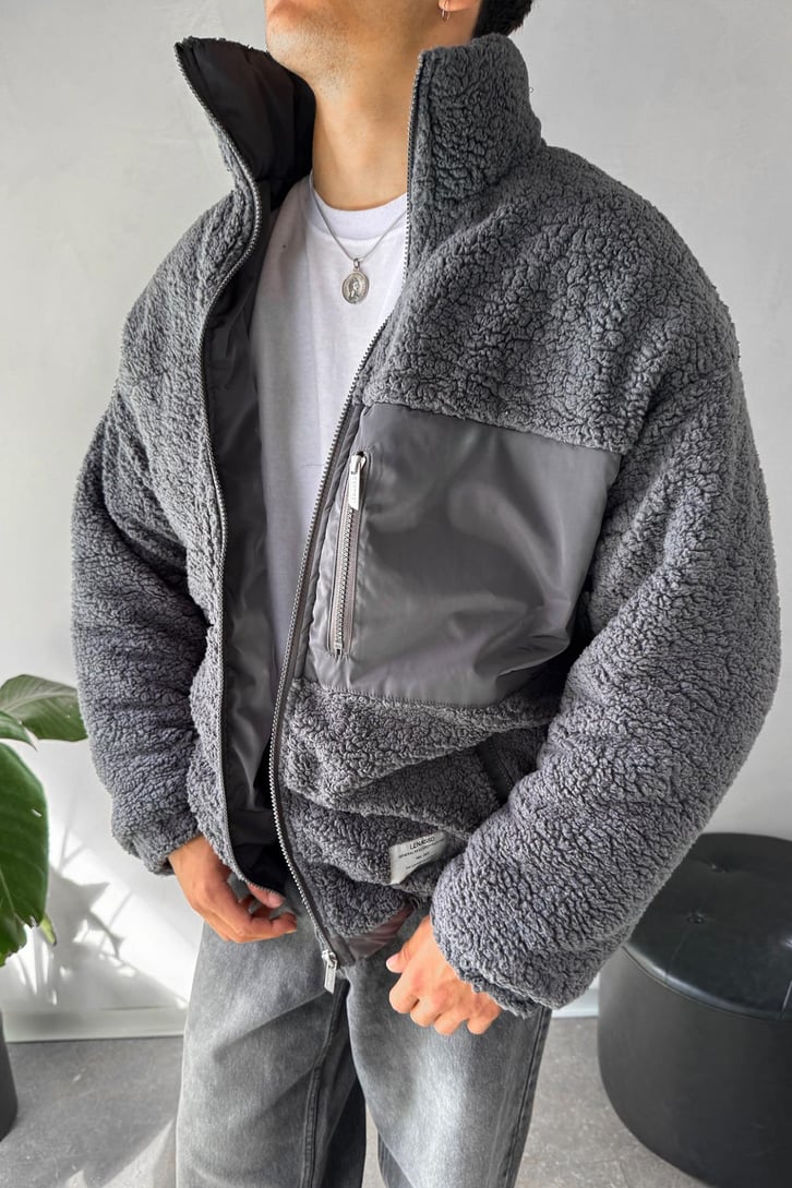 Çok Cepli Peluş Ceket