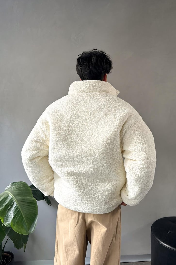 Çok Cepli Peluş Ceket