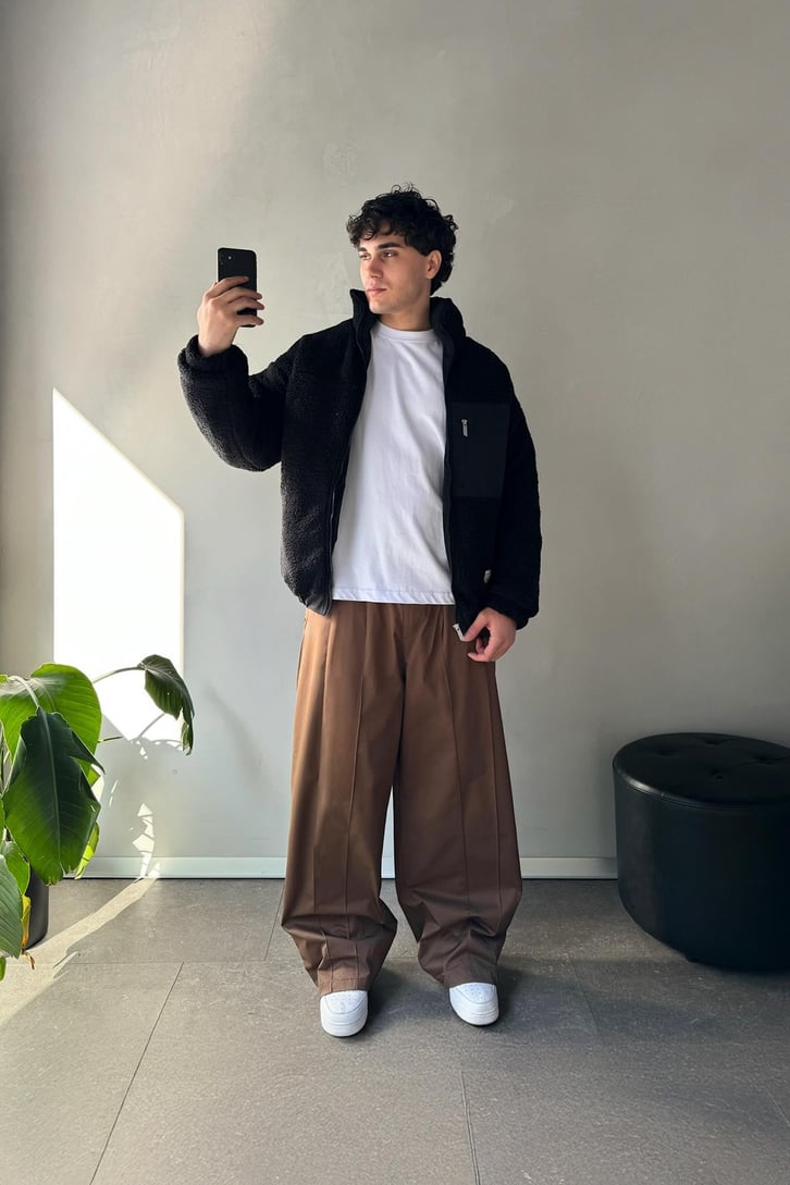 Çok Cepli Peluş Ceket