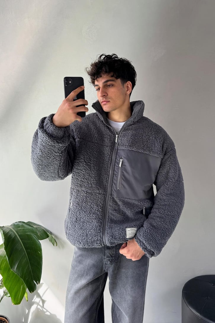 Çok Cepli Peluş Ceket