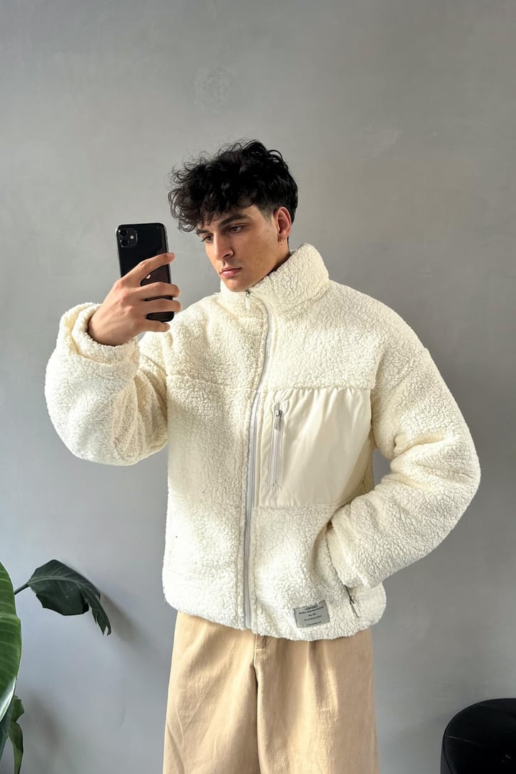 Çok Cepli Peluş Ceket