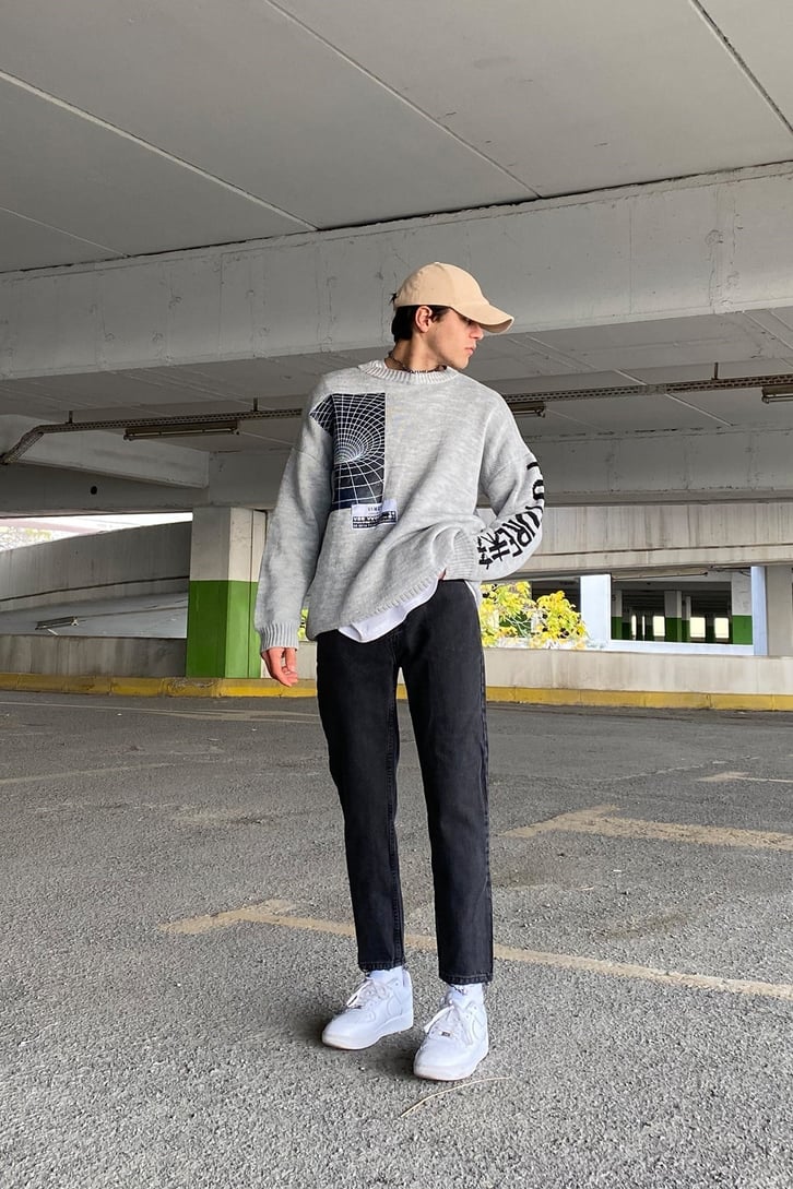 Color Block Collage Style Oversize Hoodie