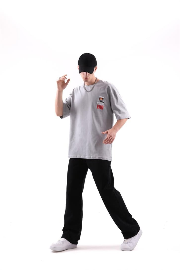 Computer End Baskılı Oversize Tshirt