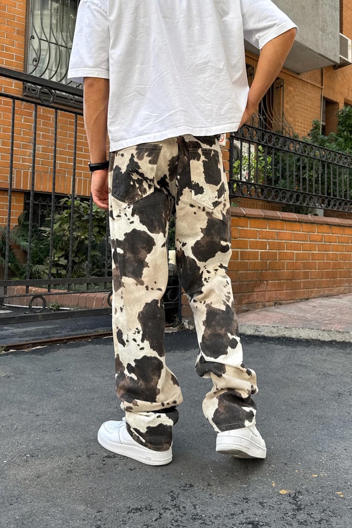 Cow Desen Regular Pantolon