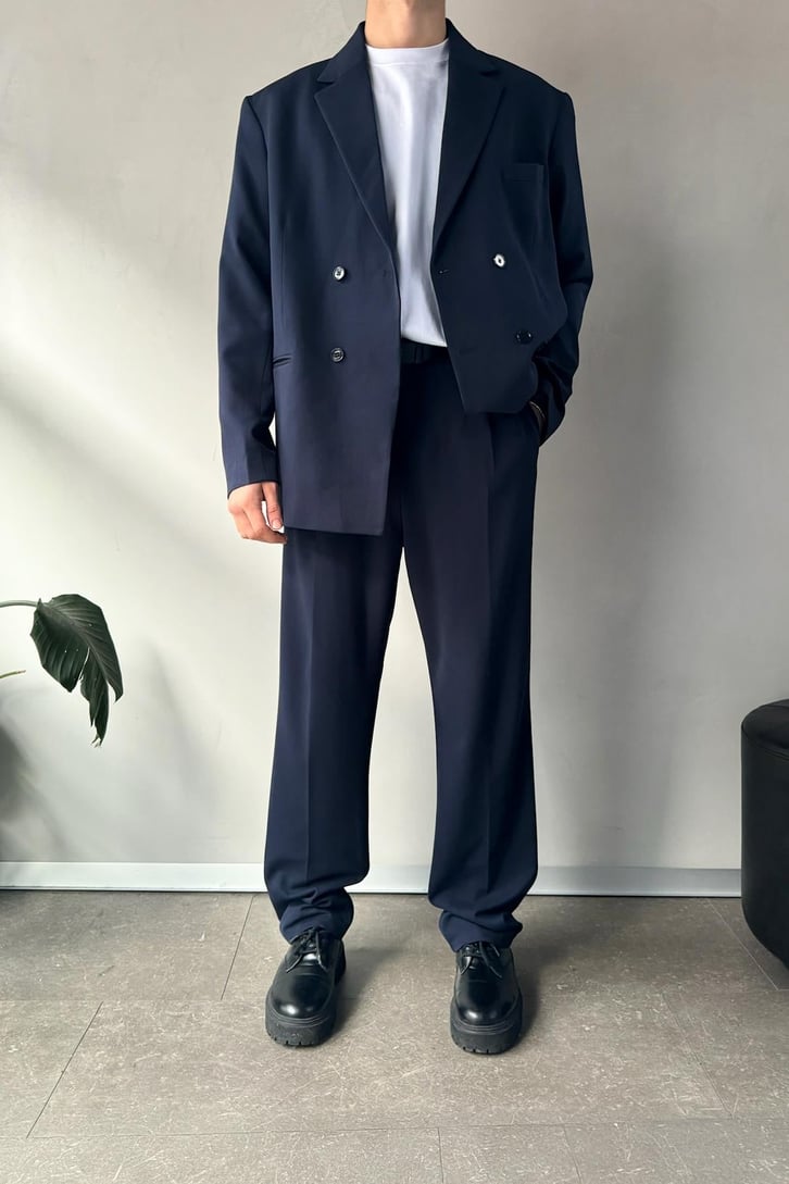 Cozy Oversize Kruvaze Takım Elbise
