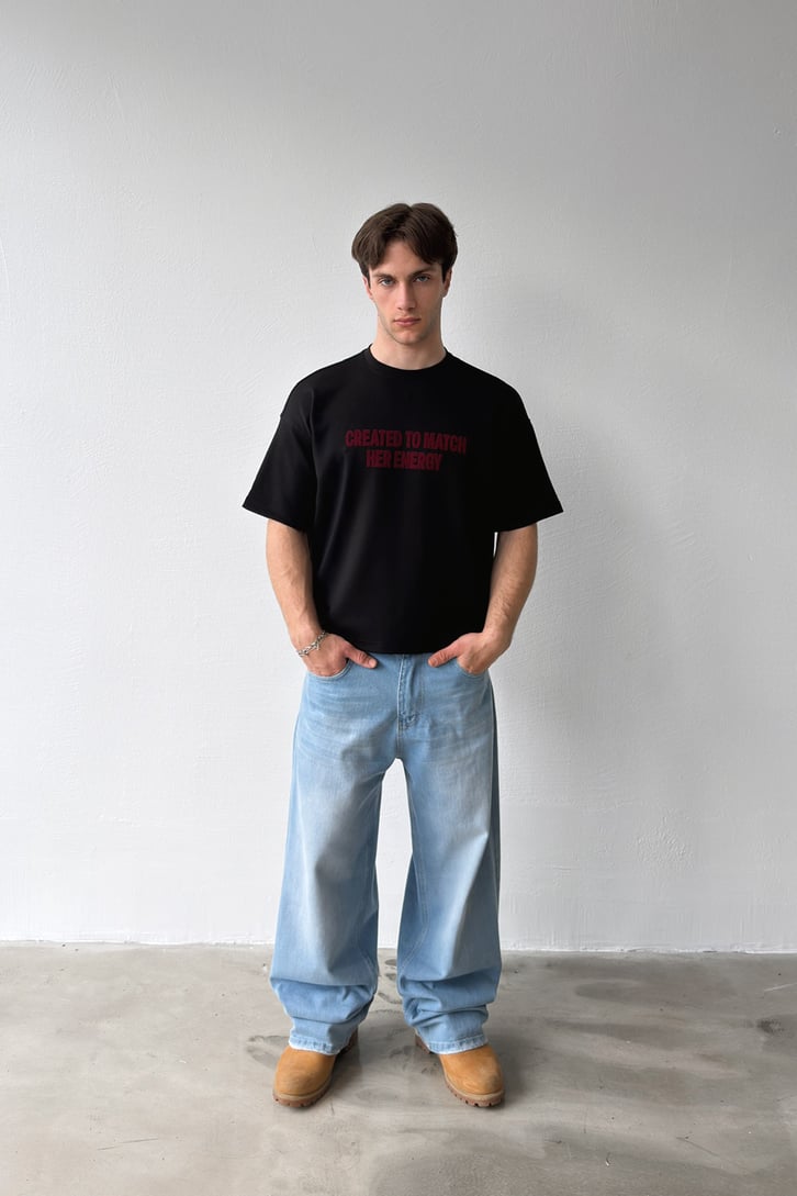 Created To Match Nakışlı Crop Tişört