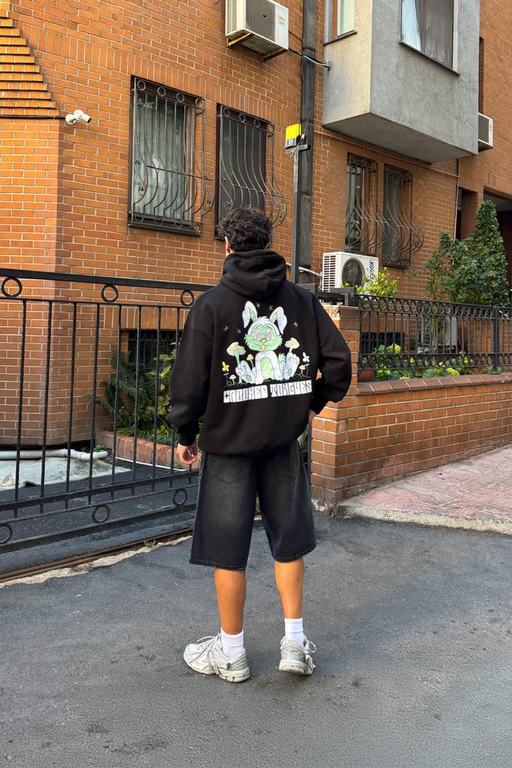 Crooked Tongues Baskılı Hoodie
