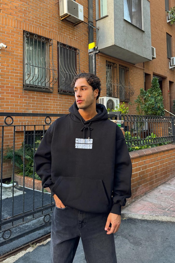 Crooked Tongues Baskılı Hoodie