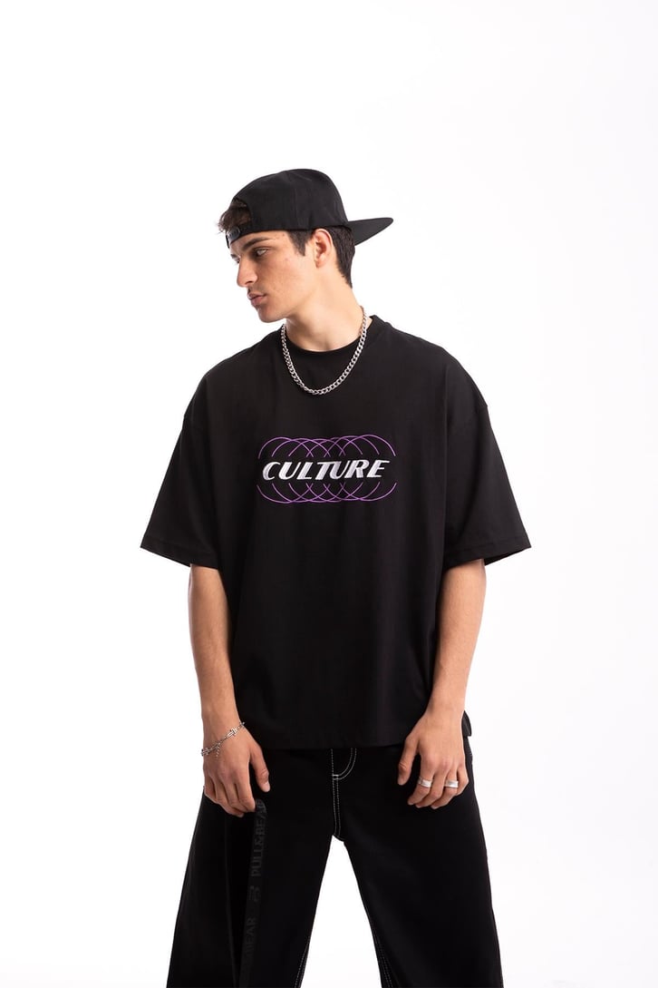 Culture Nakışlı Oversize Tshirt