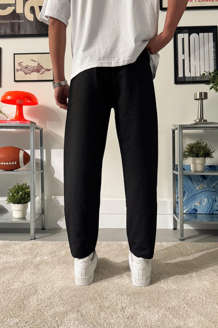 Çzigili Boyfrend Kesim Kumaş Pantalon
