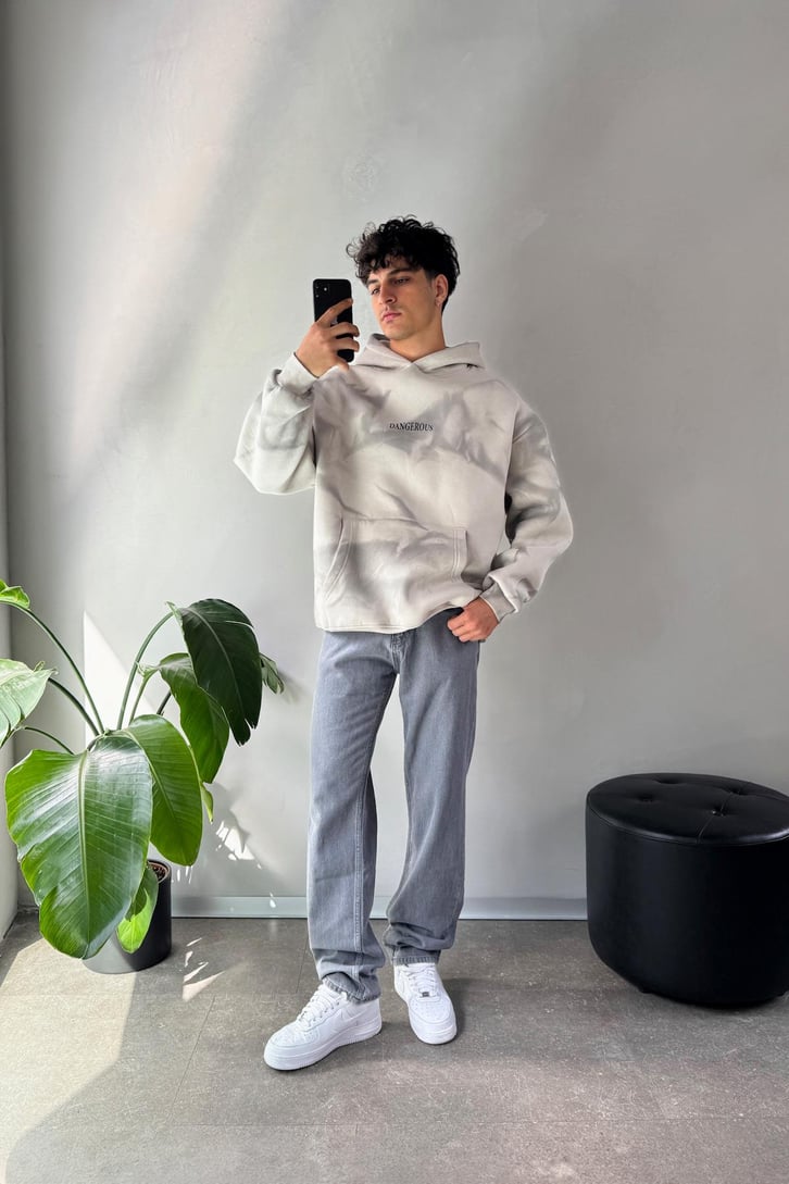Dangerous Baskılı Oversize Hoodie