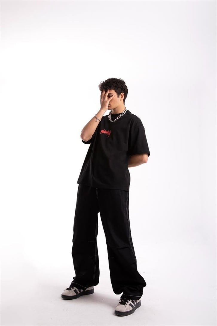 Dark Phobia Sırt Baskılı Oversize Tshirt