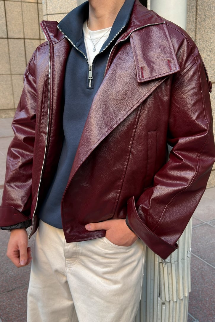 Deri Biker Ceket