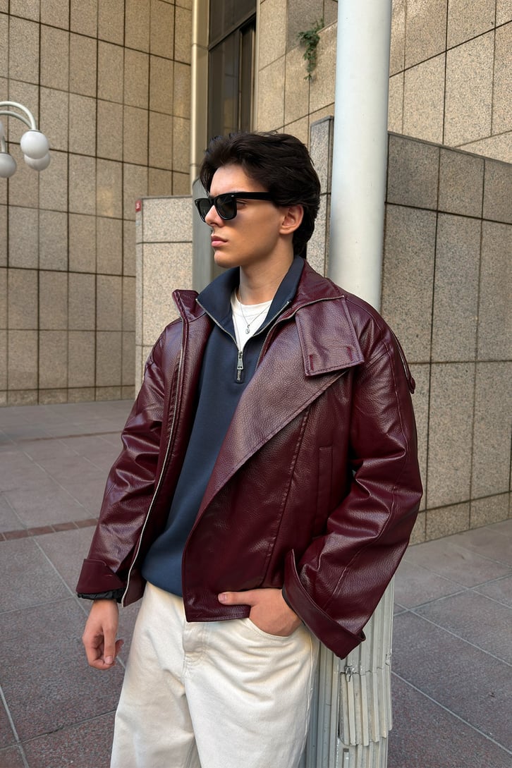 Deri Biker Ceket