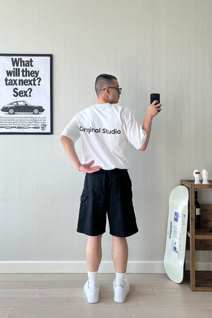 Designed in NY Baskılı Oversize Tişört