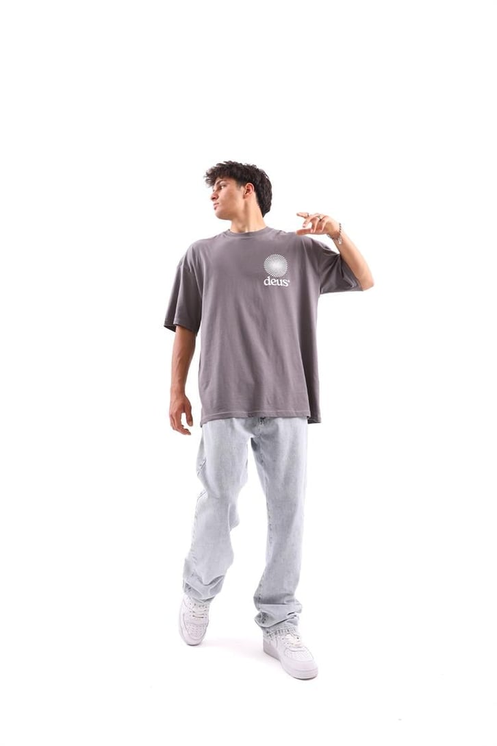 Deus Baskılı Oversize Tshirt