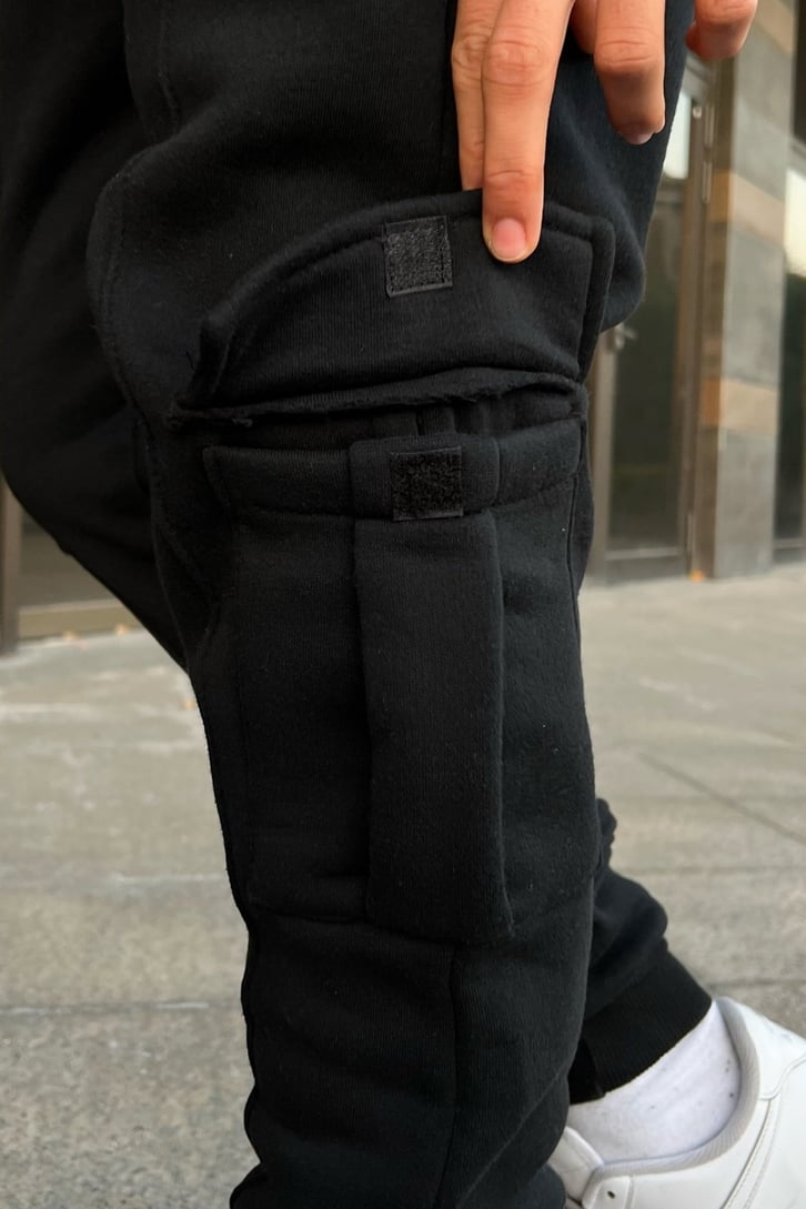 DFND Cep Detay Siyah Jogger Fit Eşofman Altı