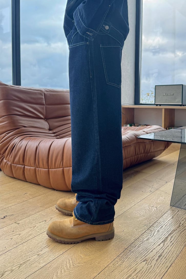 Dikiş Detaylı Baggy Jean