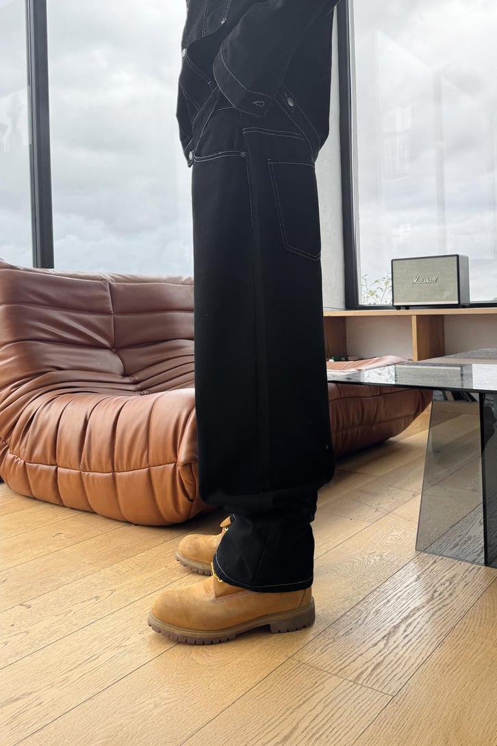 Dikiş Detaylı Baggy Jean