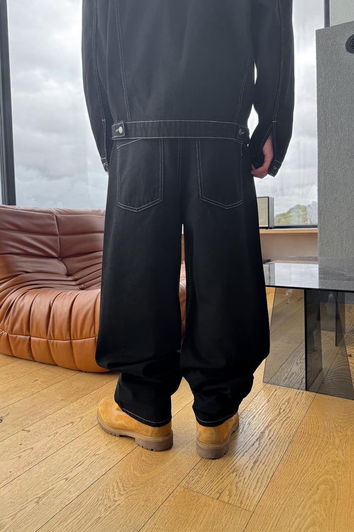 Dikiş Detaylı Baggy Jean