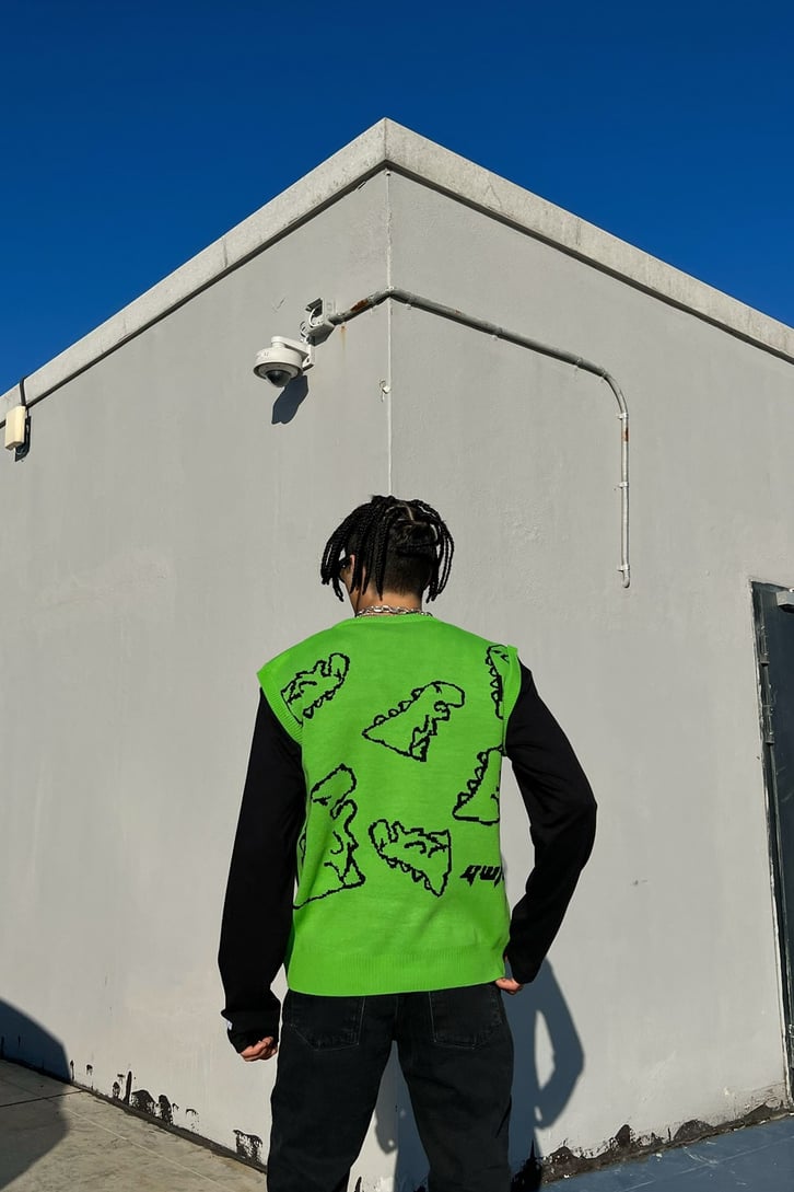 Dinosaur Desen Süveter