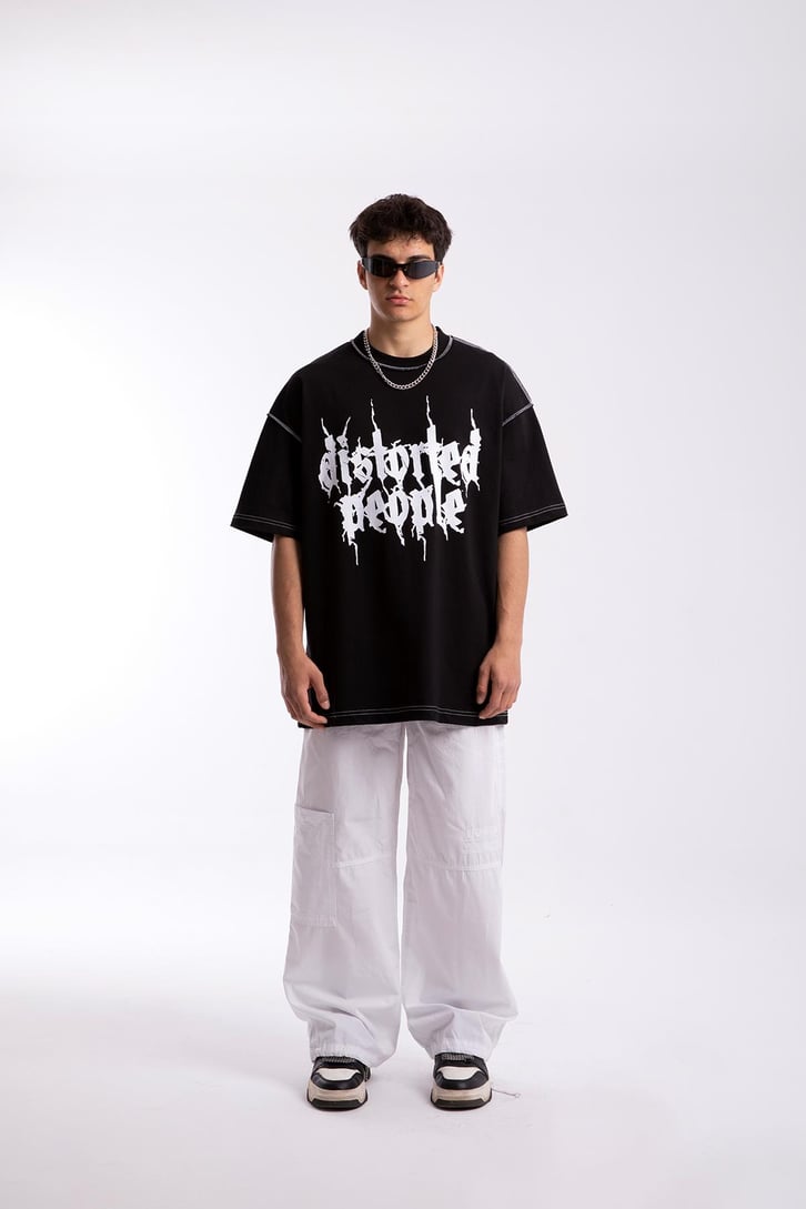 Distorted People Baskılı Tshirt