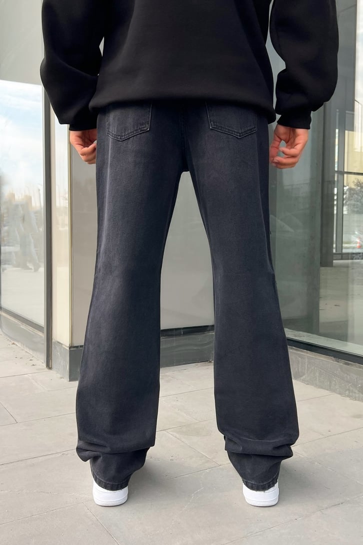 Distressed Antrasit Regular Fit Jean