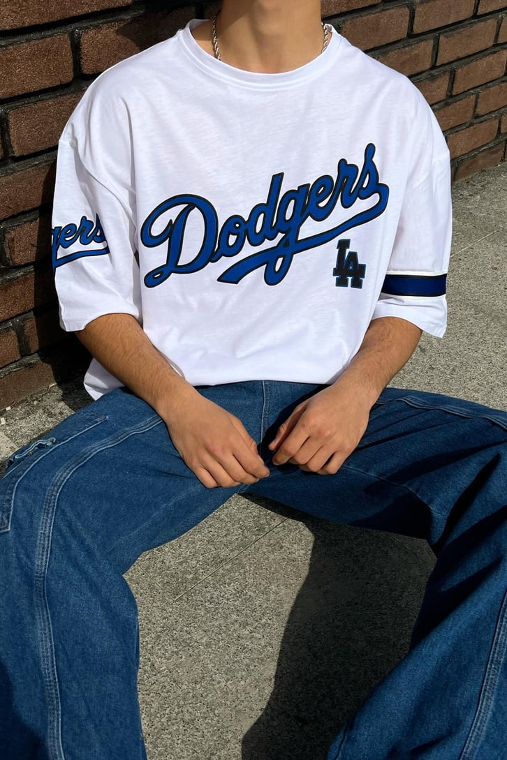 Dodgers Baskılı Oversize Tshirt