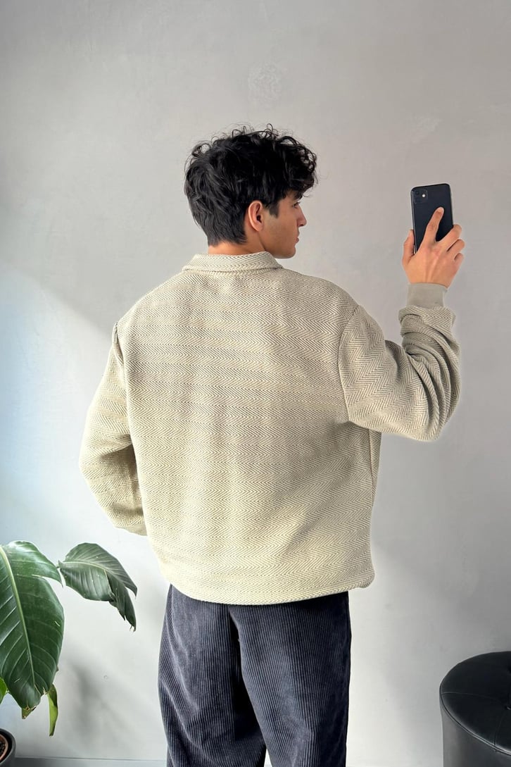 Dokulu Polo Yaka Sweatshirt