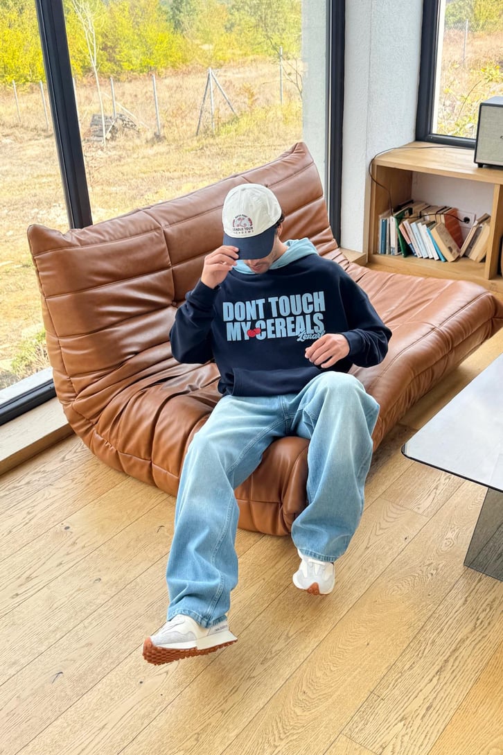 Dont Tuch Baskılı Hoodie