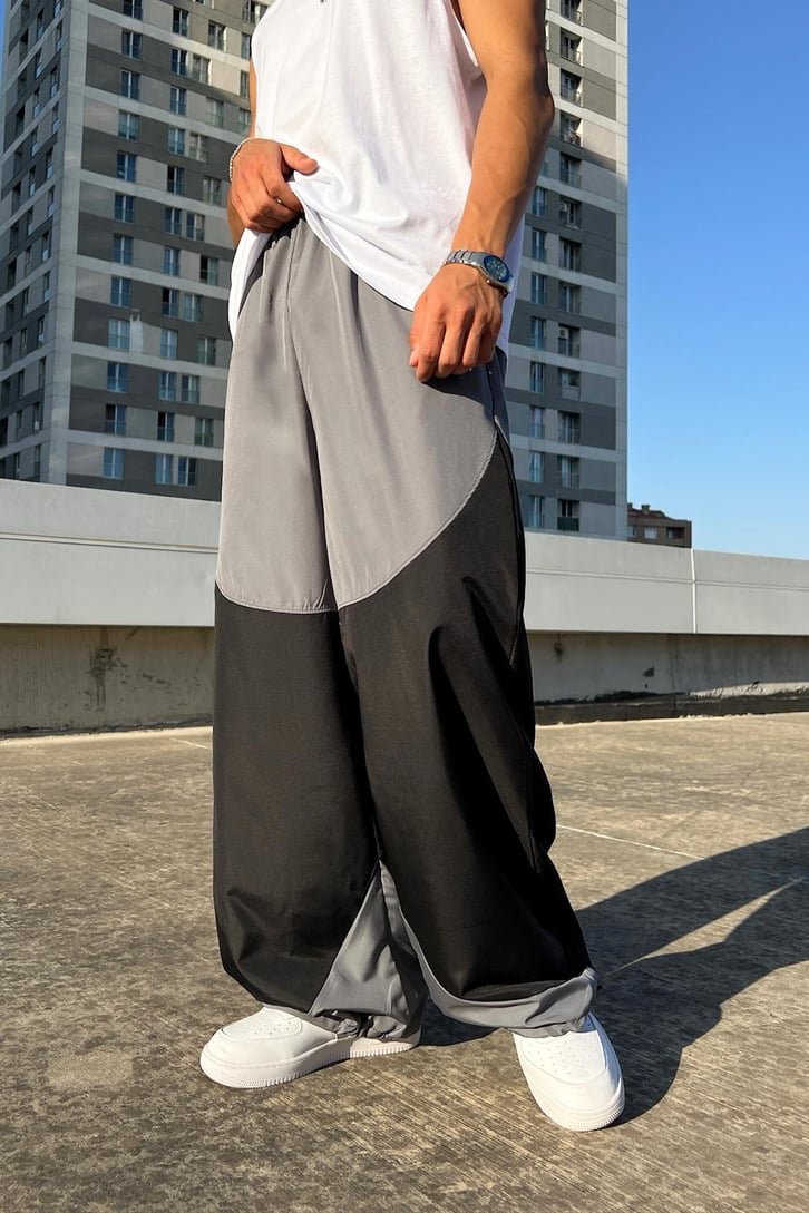 Double Color Paraşüt Pantolon