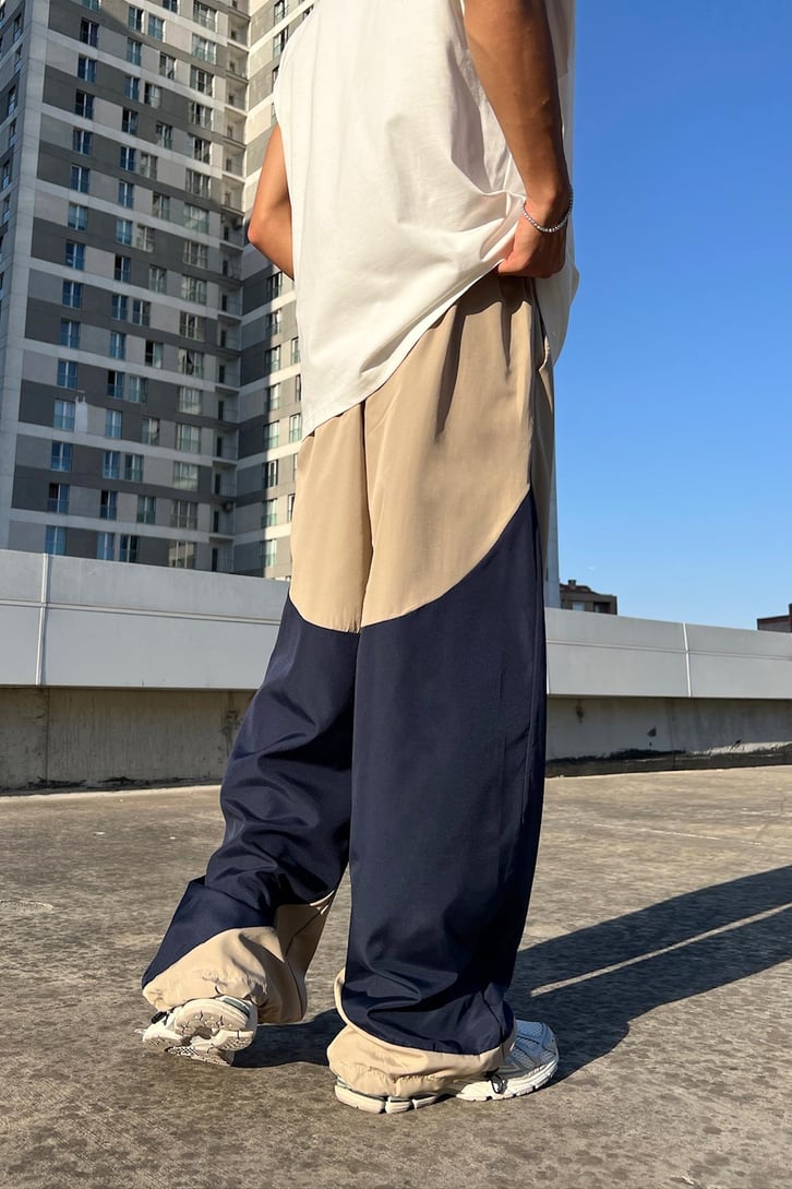 Double Color Paraşüt Pantolon