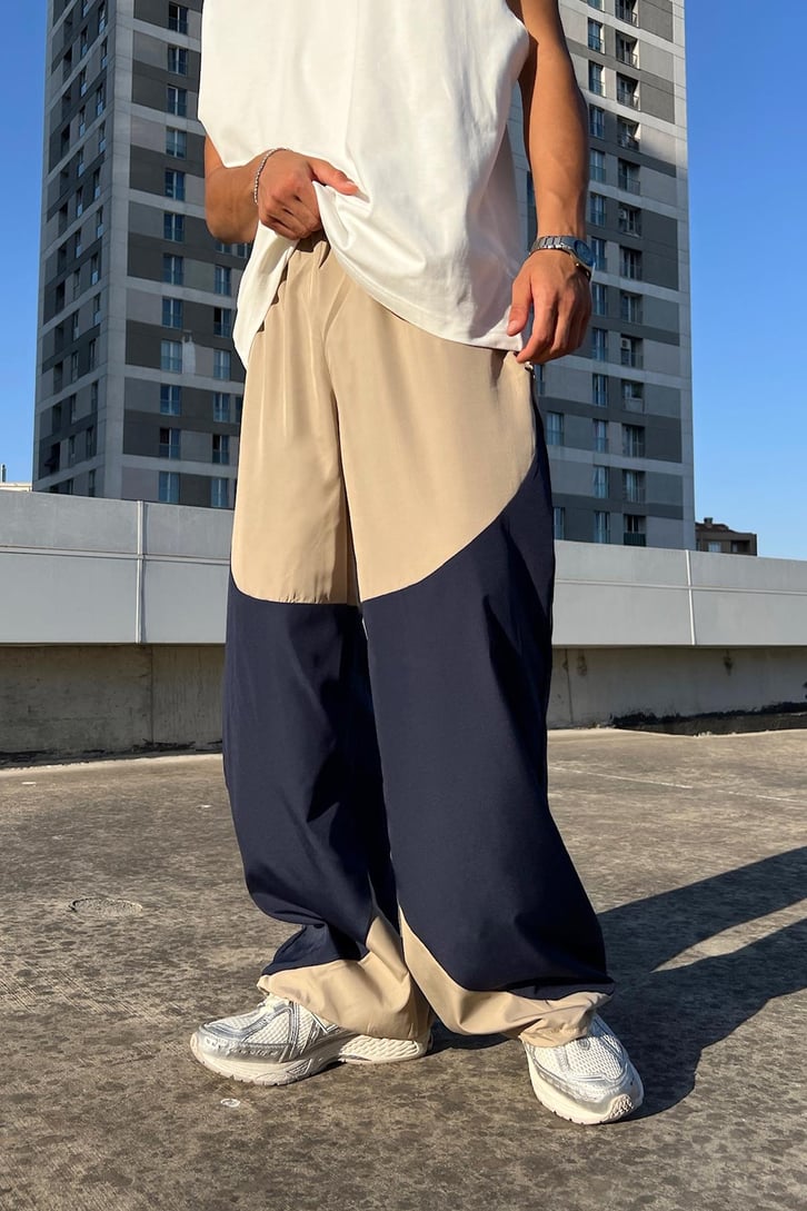 Double Color Paraşüt Pantolon