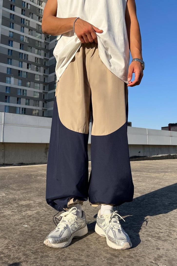 Double Color Paraşüt Pantolon