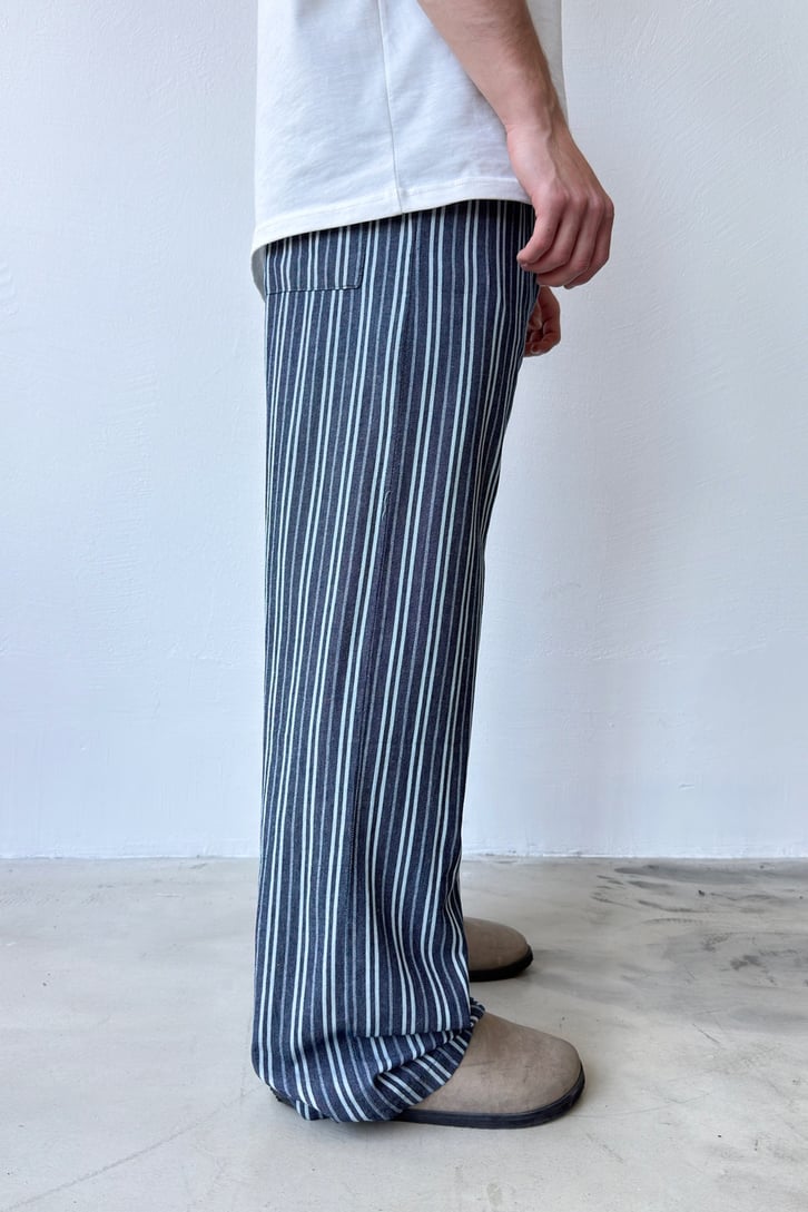 Double Line Beli Lastikli Pantolon