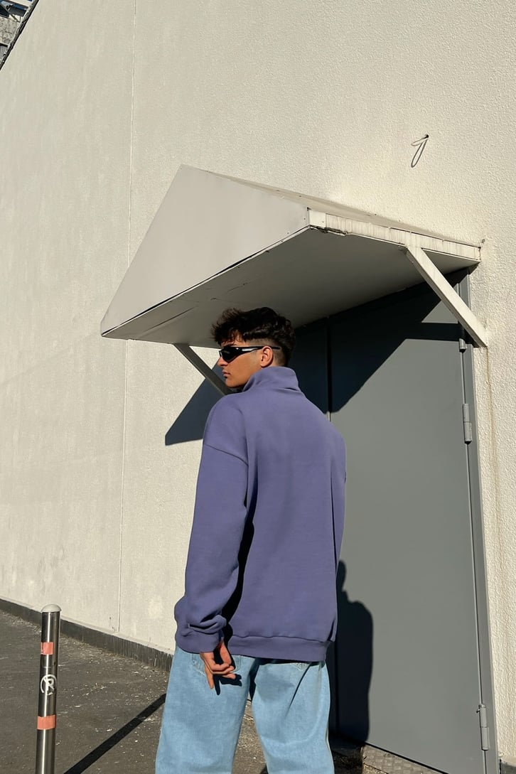 DSGN Studios Nakışlı Half-Zip Sweatshirt