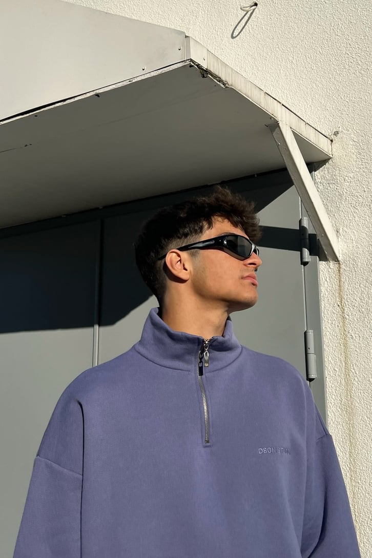 DSGN Studios Nakışlı Half-Zip Sweatshirt