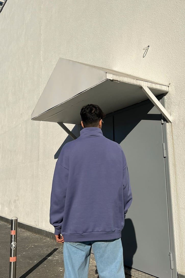 DSGN Studios Nakışlı Half-Zip Sweatshirt