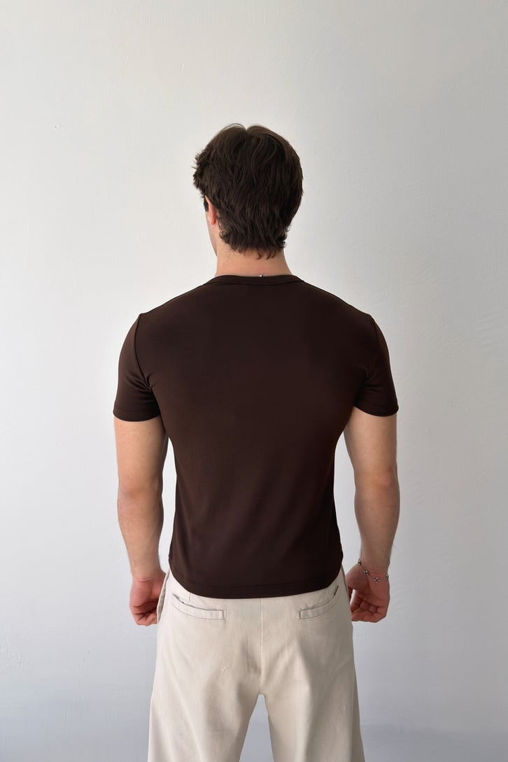 Düğmeli Basic Tişört