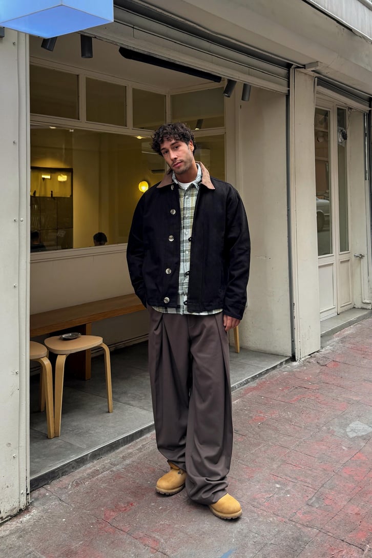 Düğmeli Oversize Ceket