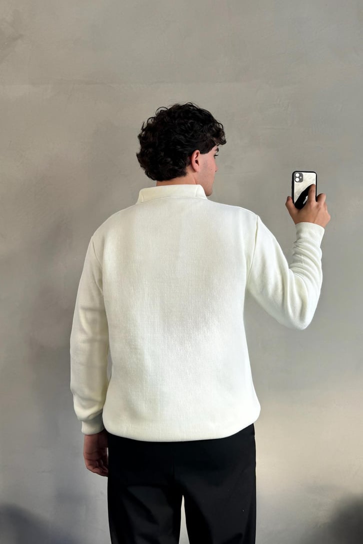 Düğmeli Polo Yaka Basic Kazak