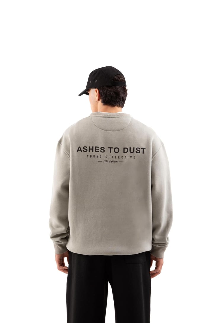 Dust Baskılı Açık Yeşil Oversize Sweatshirt